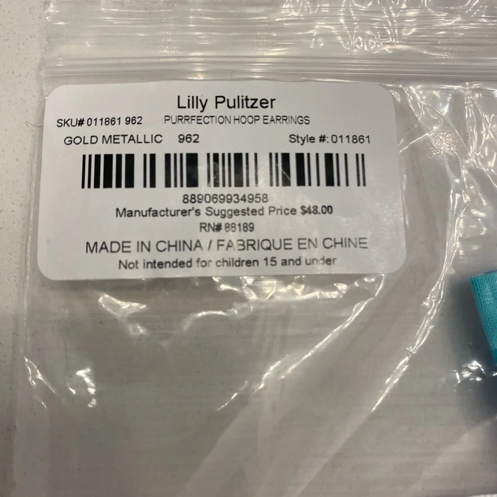 Lilly Pulitzer-PURRFECTION HOOP EARRINGS - Picture 7 of 7